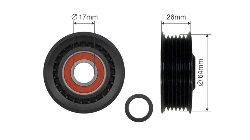 ROLA INTINZATOR CUREA TRANSMISIE, AUDI A4, A5, A6, A8; BMW 3 (E46); MERCEDES C (W203, W204), E (W209, W211, W212), S (W220), VITO, SPRINTER; SKODA SUPERB; VW PASSAT 1.8-3.5 12.96-