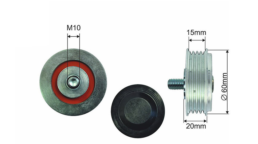 ROLA INTINZATOR CUREA TRANSMISIE, AUDI A4 B5, A4 B6, A6 C4, A6 C5, CABRIOLET B3; SKODA SUPERB I; VW PASSAT B5, PASSAT B5.5 1.6-2.0 d 06.94-03.08