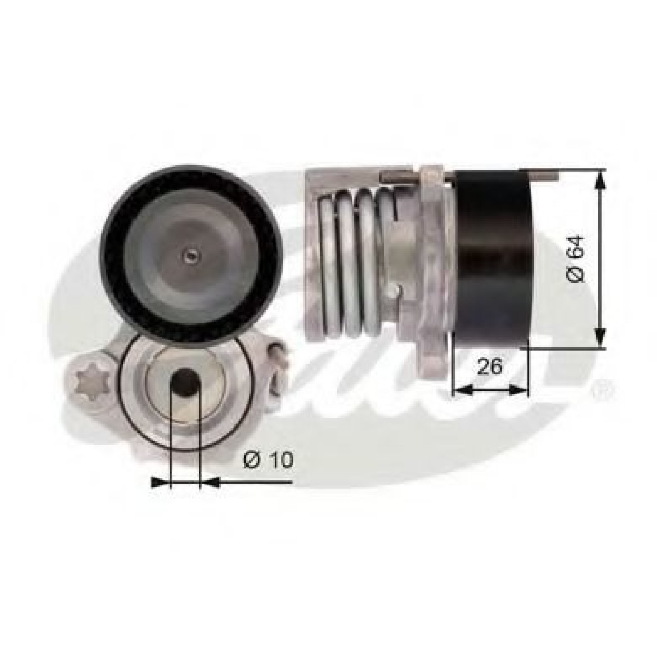 Rola intinzator,curea transmisie BMW Seria 1 (E87) (2003 - 2013) GATES T39016 piesa NOUA