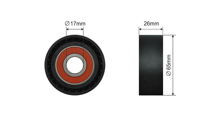 ROLA INTINZATOR CUREA TRANSMISIE, CHEVROLET AVEO, CRUZE, TRAX, OPEL ASTRA J, ASTRA J GTC, MOKKA / MOKKA X 1.2/1.4/1.7D 09.09-