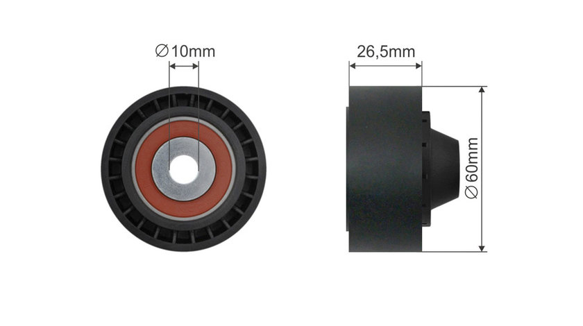 ROLA INTINZATOR CUREA TRANSMISIE, CITROEN BERLINGO, BERLINGO MULTISPACE, BERLINGO/MINIVAN, C1 II, C3 AIRCROSS II, C3 II, C3 III, C4, C4 CACTUS, C4 I 1.0-1.6LPG 06.96-