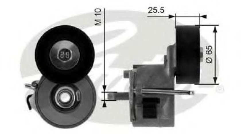 Rola intinzator,curea transmisie FIAT FIORINO Combi (225) (2007 - 2016) GATES T39014 piesa NOUA