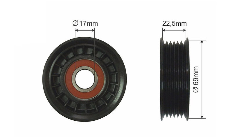 ROLA INTINZATOR CUREA TRANSMISIE, FORD COUGAR, MONDEO II, MONDEO III 2.5/3.0 08.96-03.07