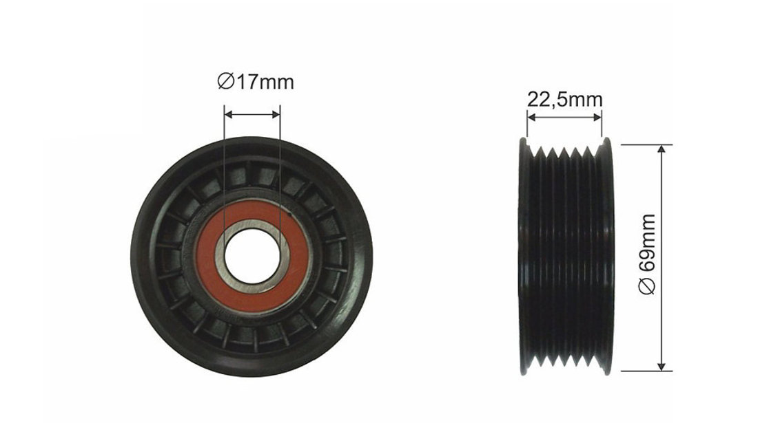 ROLA INTINZATOR CUREA TRANSMISIE, FORD FOCUS 1.4/1.6 10.98-11.04