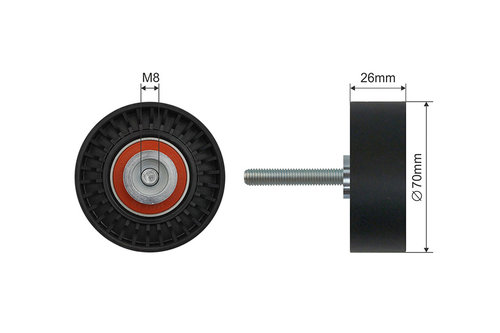 ROLA INTINZATOR CUREA TRANSMISIE, FORD FOCUS II CB4 08-11, FORD MONDEO CA2 2007-2014, MAZDA CX-9 TB ...