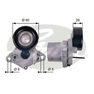 Rola intinzator,curea transmisie HYUNDAI ELANTRA limuzina (MD, UD) (2010 - 2016) GATES T39123 piesa NOUA