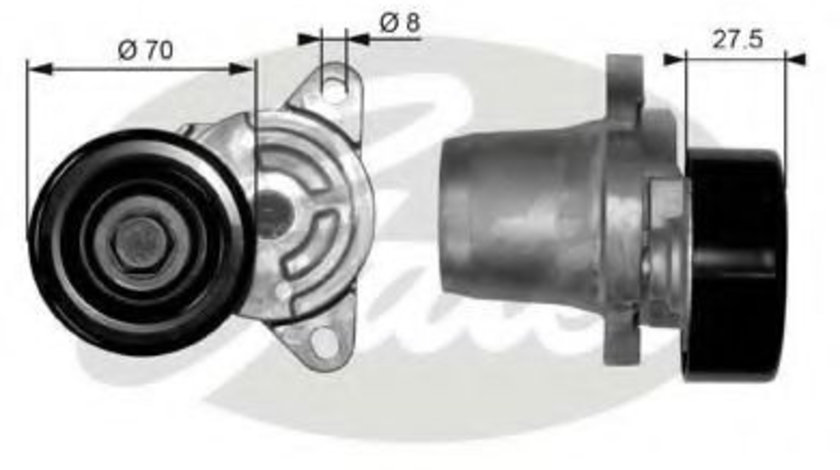 Rola intinzator,curea transmisie HYUNDAI SONATA V (NF) (2005 - 2010) GATES T38454 piesa NOUA