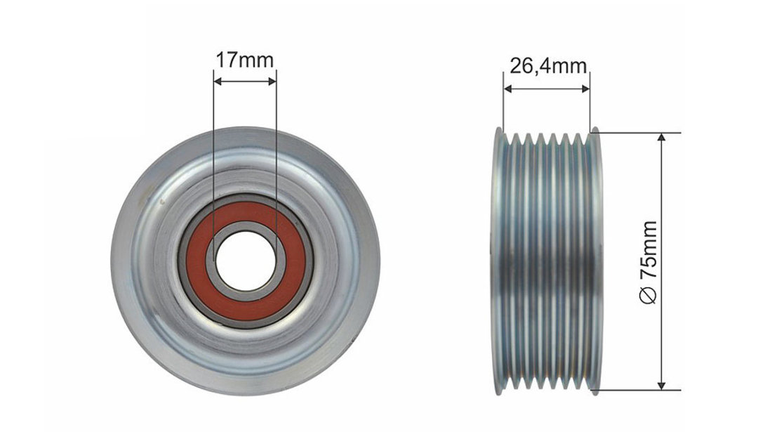 ROLA INTINZATOR CUREA TRANSMISIE, LEXUS IS II, TOYOTA AURIS, AVENSIS, COROLLA, RAV 4 III, VERSO 2.0 d/2.2D 08.05-