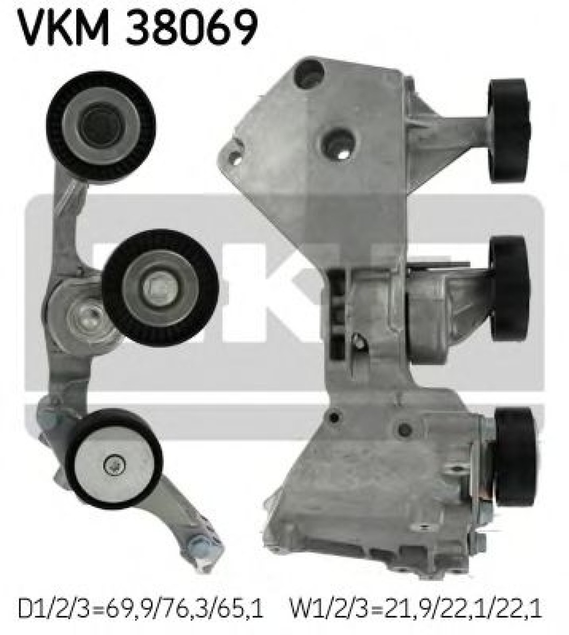 Rola intinzator,curea transmisie MERCEDES A-CLASS (W168) (1997 - 2004) SKF VKM 38069 piesa NOUA