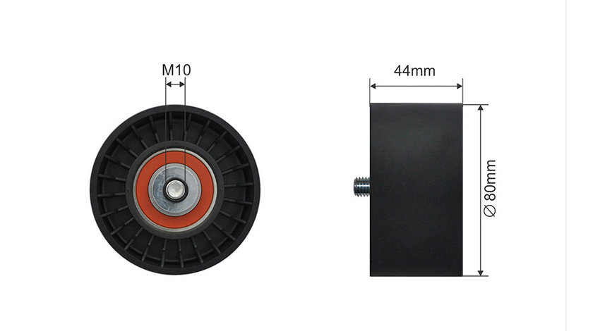 ROLA INTINZATOR CUREA TRANSMISIE, MERCEDES ACTROS, ACTROS MP2 / MP3, CITARO (O 530), CONECTO (O 345), O 403, TOURISMO (O 350), TRAVEGO (O 580) OM447.947-OM542.969 04.96-