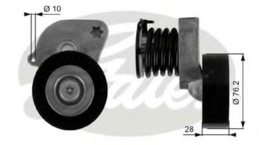 Rola intinzator,curea transmisie MERCEDES CLK Cabriolet (A209) (2003 - 2010) GATES T38346 piesa NOUA