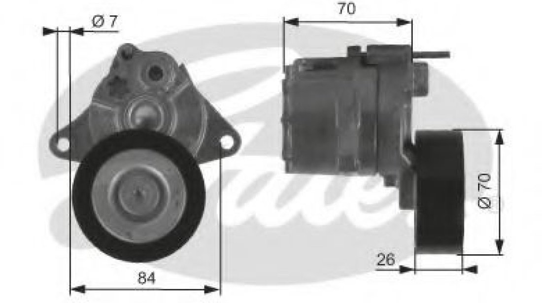 Rola intinzator,curea transmisie MERCEDES SPRINTER autobasculanta (905) (2001 - 2016) GATES T38415 piesa NOUA