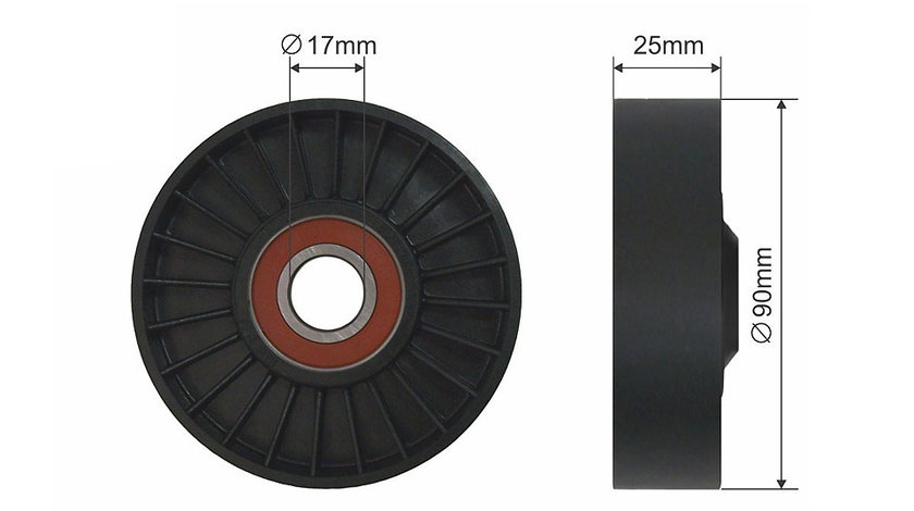 ROLA INTINZATOR CUREA TRANSMISIE, OPEL ASTRA G 2.0 dti 1999-,VECTRA B 2.0 dti 1997-,VECTRA C 2.0 dti 2002-,SAAB 9-3 2.2TID 2000-