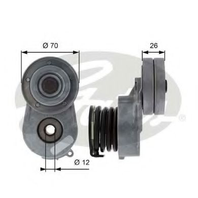 Rola intinzator,curea transmisie OPEL ASTRA H Combi (L35) (2004 - 2016) GATES T38496 piesa NOUA