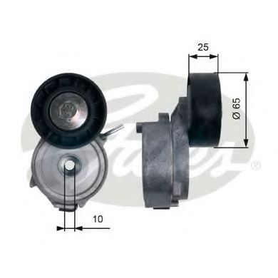 Rola intinzator,curea transmisie PEUGEOT 407 (6D) (2004 - 2016) GATES T39124 piesa NOUA