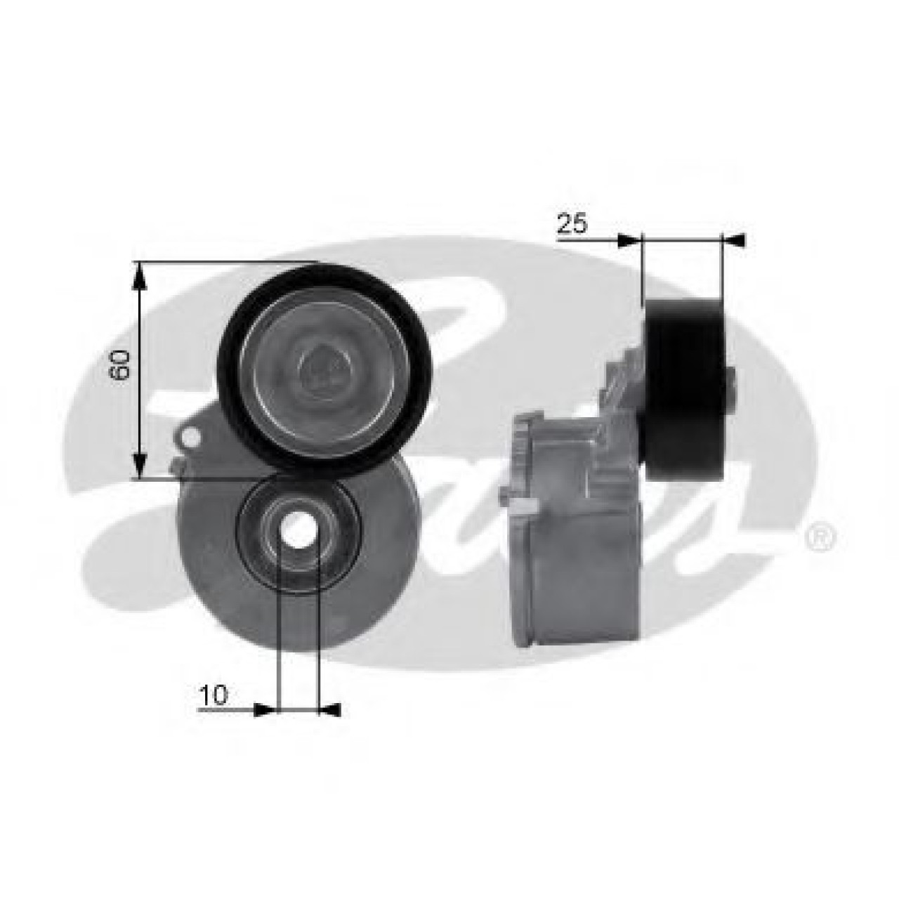 Rola intinzator,curea transmisie PEUGEOT PARTNER combispace (5F) (1996 - 2012) GATES T38236 piesa NOUA