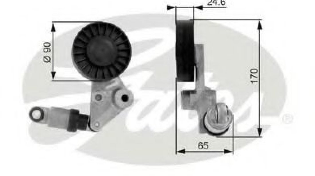 Rola intinzator,curea transmisie SAAB 9-5 (YS3E) (1997 - 2009) GATES T38239 piesa NOUA