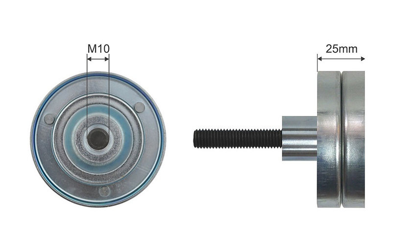 ROLA INTINZATOR CUREA TRANSMISIE, SEAT ALHAMBRA, IBIZA V; SKODA FABIA, VW EOS, GOLF V, VI, JETTA III, IV, SCIROCCO, SHARAN, TOURAN 1.4TSI 11.05-