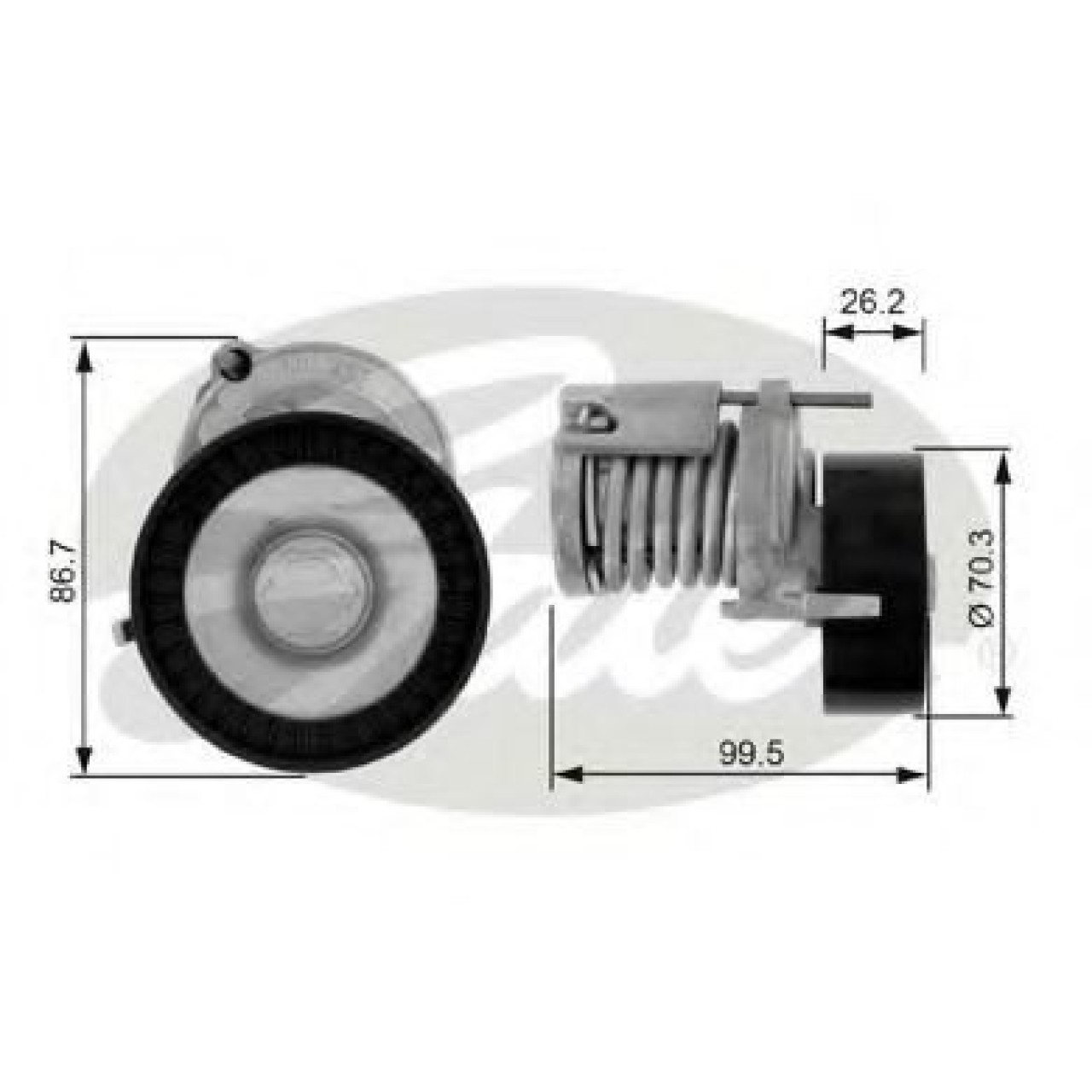 Rola intinzator,curea transmisie SEAT CORDOBA (6K2) (1999 - 2002) GATES T38214 piesa NOUA