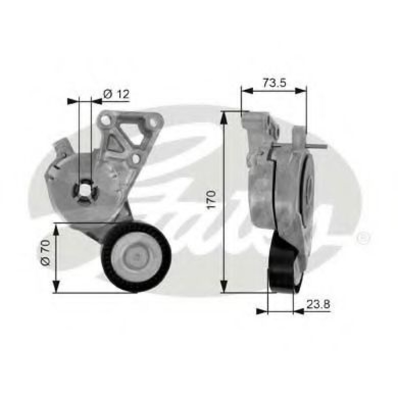 Rola intinzator,curea transmisie SEAT CORDOBA (6L2) (2002 - 2009) GATES T38148 piesa NOUA