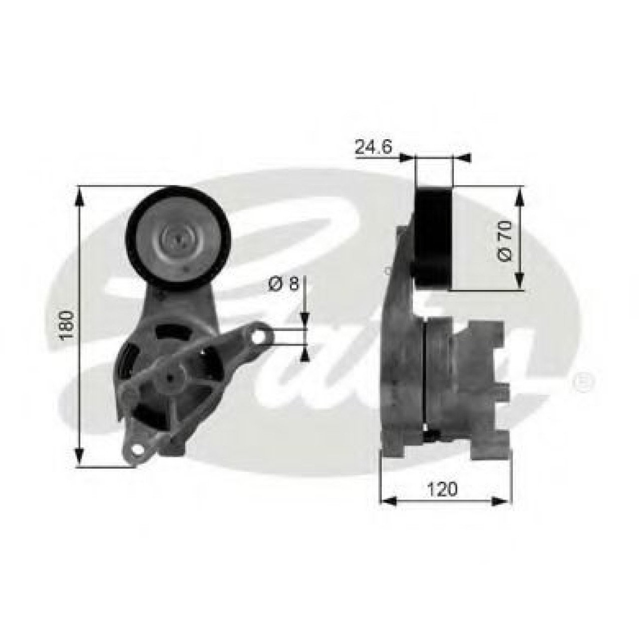 Rola intinzator,curea transmisie SEAT TOLEDO III (5P2) (2004 - 2009) GATES T38438 piesa NOUA