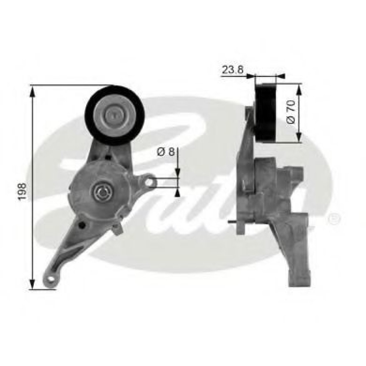 Rola intinzator,curea transmisie SEAT TOLEDO III (5P2) (2004 - 2009) GATES T38436 piesa NOUA