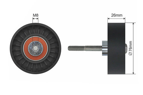 ROLA INTINZATOR CUREA TRANSMISIE, VOLVO 850, S70, S80 I, V70 I 2.5D 08.95-07.06