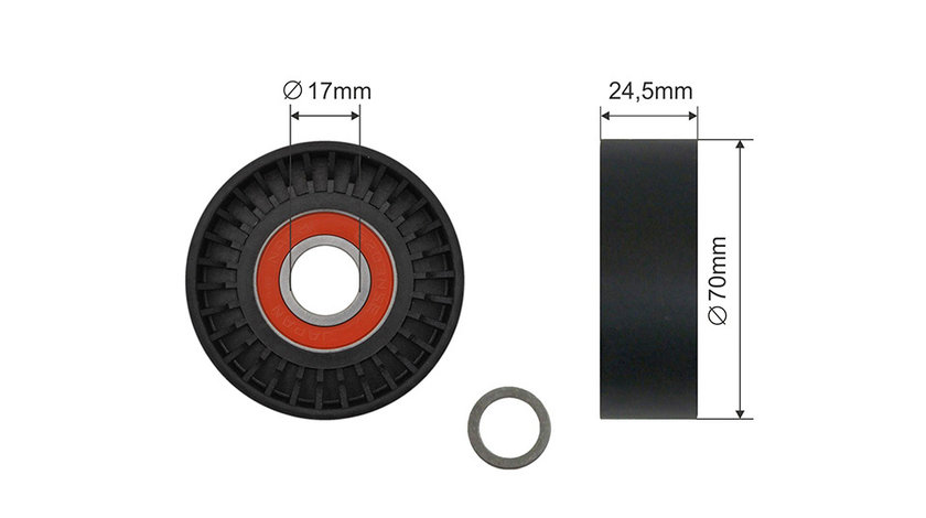 ROLA INTINZATOR CUREA TRANSMISIE, VOLVO C70 I, S40 I, S60 I, S70, S80 I, V40, V70 I, V70 II, XC70 CROSS COUNTRY, XC90 I 1.6-3.0 07.95-09.14