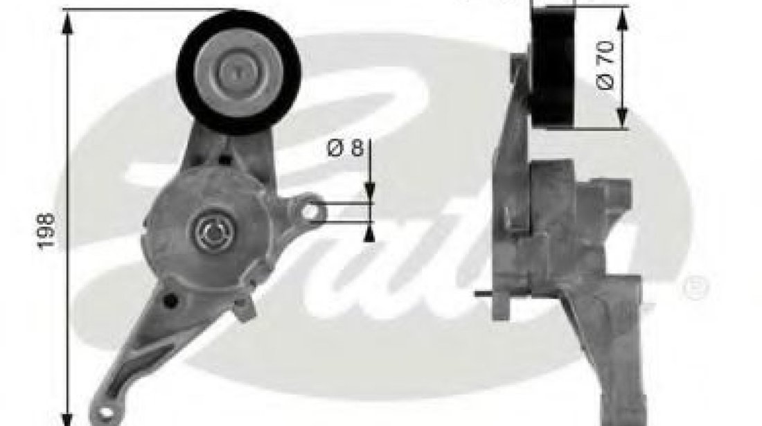 Rola intinzator,curea transmisie VW JETTA III (1K2) (2005 - 2010) GATES T38436 piesa NOUA