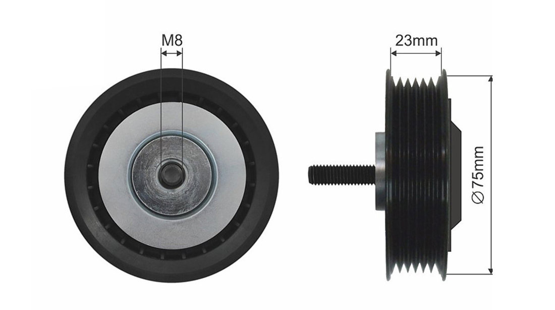 ROLA INTINZATOR CUREA TRANSMISIE, VW LT 28-35 II, LT 28-46 II, TRANSPORTER IV 2.0-2.5D 07.90-07.06