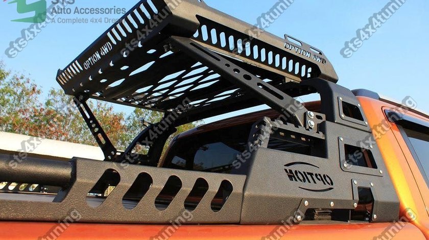 ROLLBAR CU PORTBAGAJ HEAVY DUTY FORD RANGER T6/MC 2012-2019 BK [OPT]