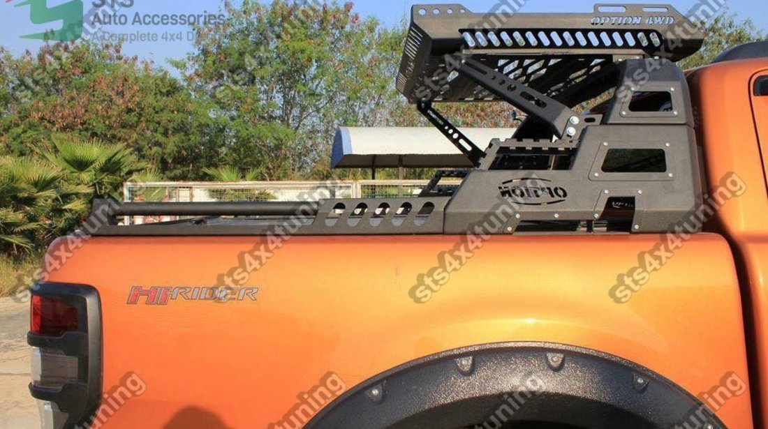 ROLLBAR CU PORTBAGAJ HEAVY DUTY FORD RANGER T6/MC 2012-2019 BK [OPT]