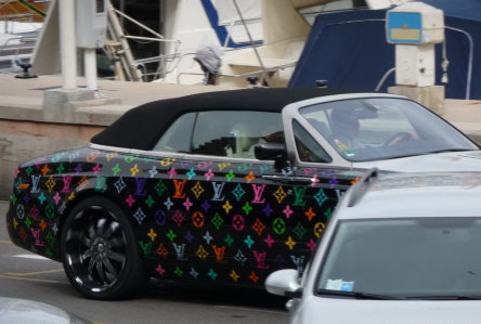 Rolls Royce Drophead Coupe in haine Louis Vuitton