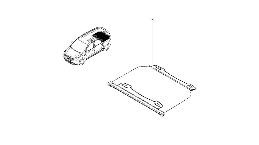 Rulou polita portbagaj Dacia LODGY 2012-2013-2014-2015-2016-2017-2018-2019-2020-2021 NOU NOU 799224209R OE