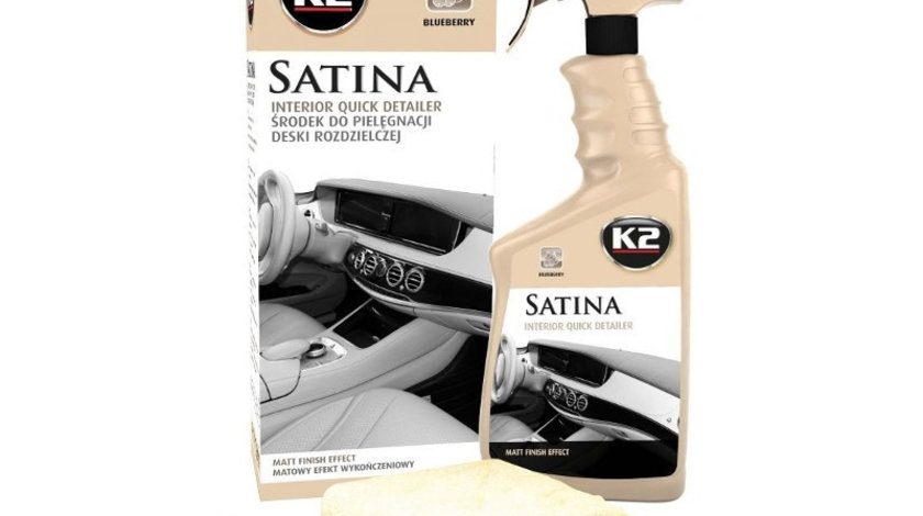 Satina Cockpit Dressing, Blueberry, 770 Ml + Microfibră K2-01648