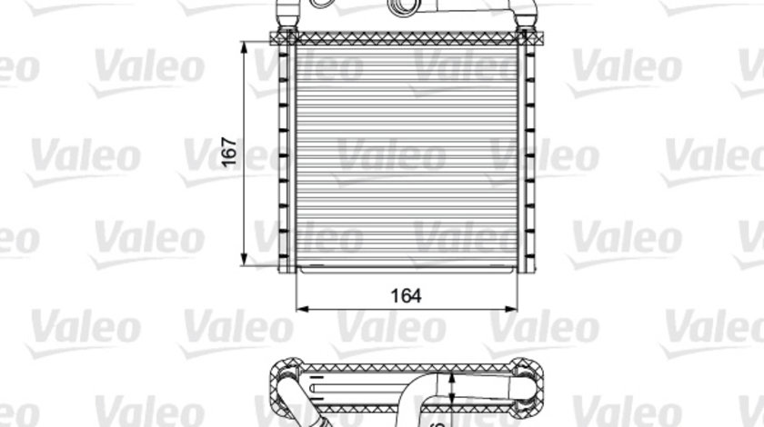 Schimbator caldura, incalzire habitaclu (811506 VALEO) AUDI,SEAT,SKODA,VW