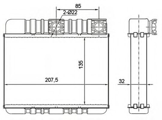 Schimbator caldura, incalzire habitaclu BMW Seria 3 Touring (E46) (1999 - 2005) NRF 54277 piesa NOUA