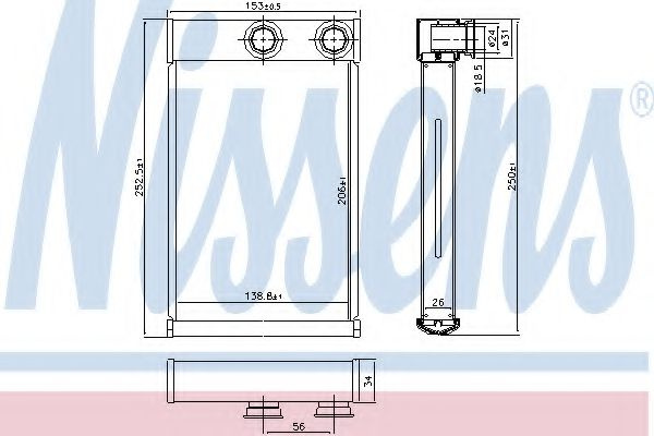 Schimbator caldura, incalzire habitaclu CHEVROLET CRUZE Station Wagon (J308) (2012 - 2016) NISSENS 72669 piesa NOUA