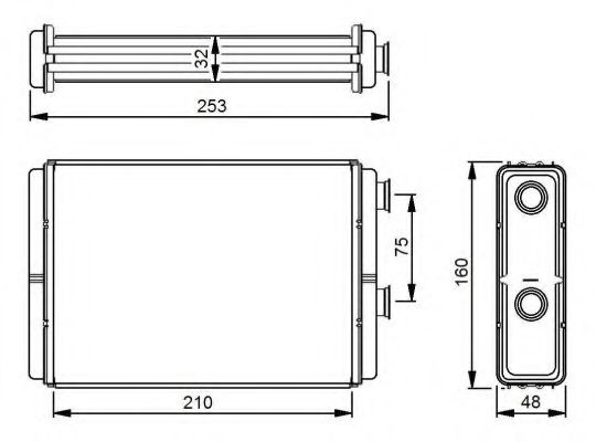 Schimbator caldura, incalzire habitaclu FIAT PUNTO Van (188AX) (2000 - 2009) NRF 53233 piesa NOUA