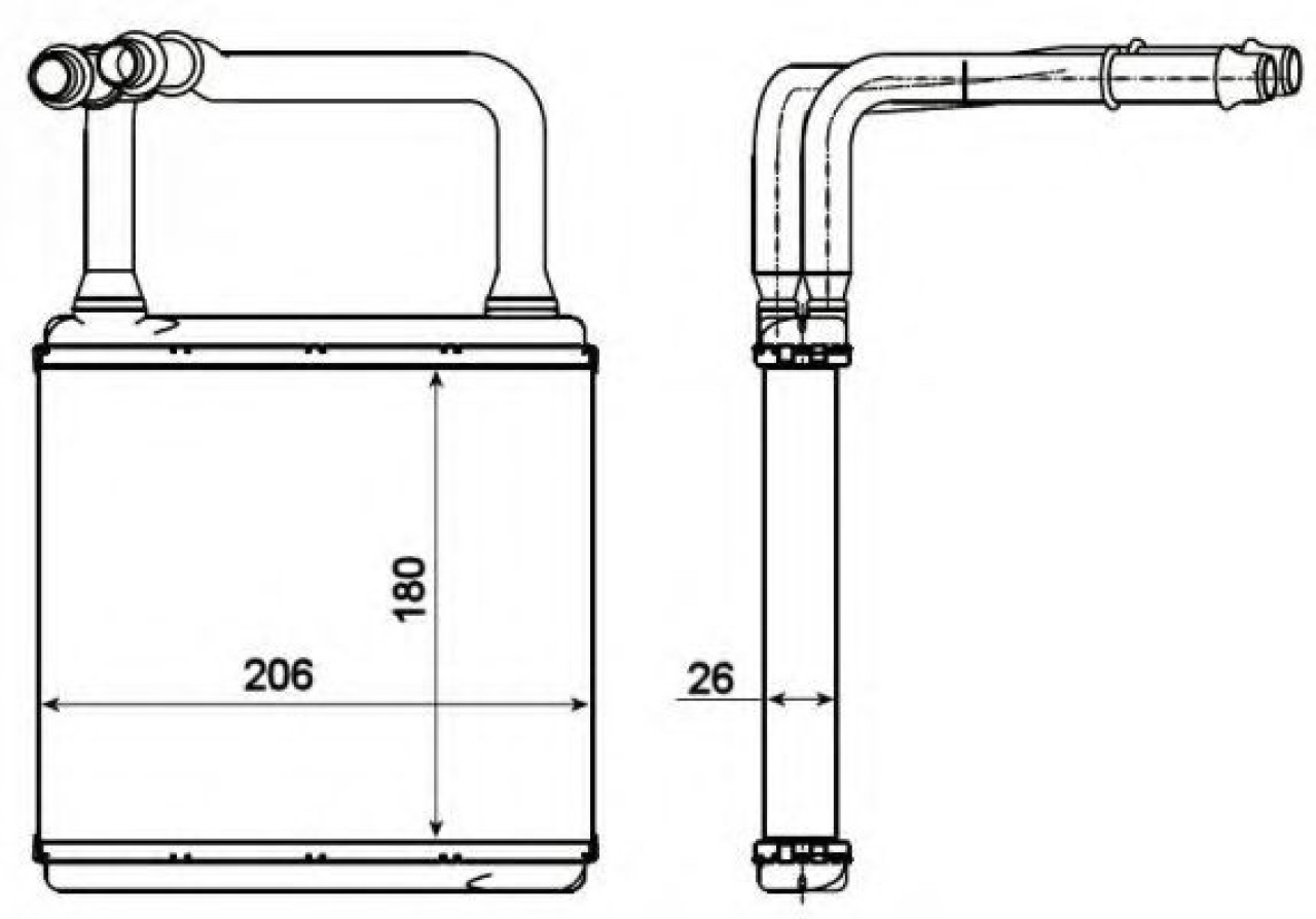 Schimbator caldura, incalzire habitaclu MERCEDES CLS (C219) (2004 - 2011) NRF 54273 piesa NOUA