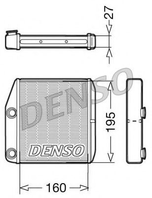 Schimbator caldura, incalzire habitaclu OPEL CORSA D (2006 - 2016) DENSO DRR09075 piesa NOUA