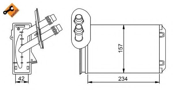 Schimbator caldura, incalzire habitaclu SEAT AROSA (6H) (1997 - 2004) NRF 58223 piesa NOUA