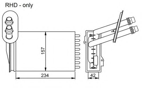 Schimbator caldura, incalzire habitaclu SEAT TOLEDO II (1M2) (1998 - 2006) NRF 53402 piesa NOUA