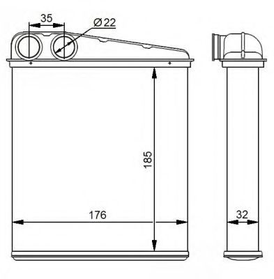 Schimbator caldura, incalzire habitaclu VW EOS (1F7, 1F8) (2006 - 2016) NRF 54271 piesa NOUA