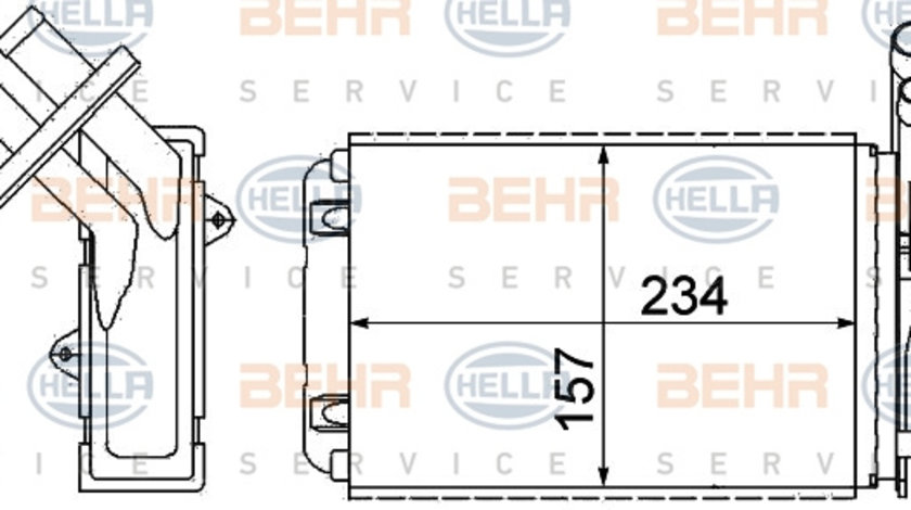 Schimbator caldura, incalzire habitaclu (8FH351311631 HELLA) RENAULT