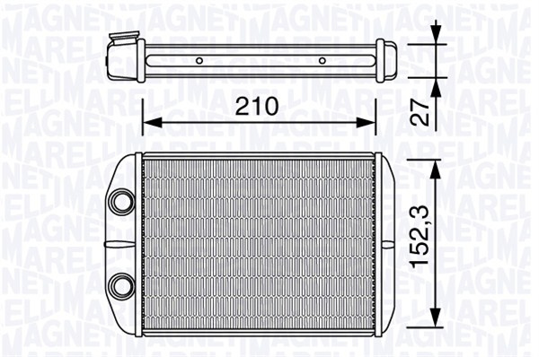 Schimbator caldura, incalzire habitaclu (350218332000 MAGNETI MARELLI) FIAT