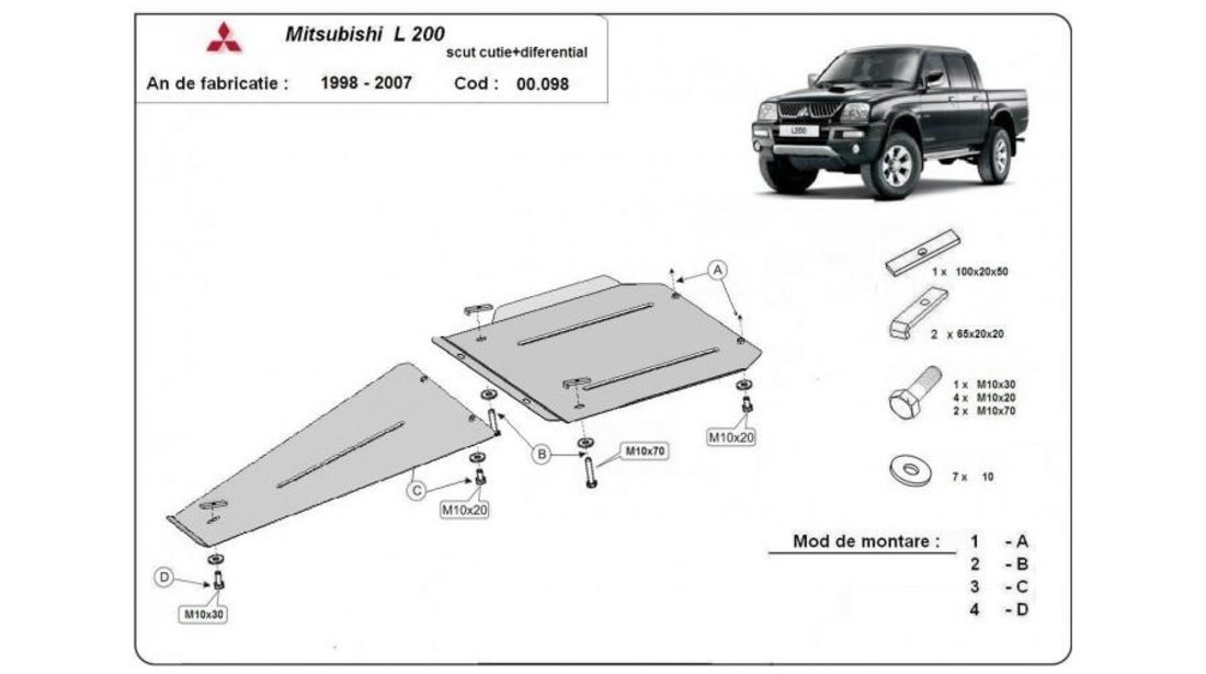 Scut cutie de viteza si diferential mitsubishi l Mitsubishi L200 (1996-2007)[K7_T,K6_T] #5