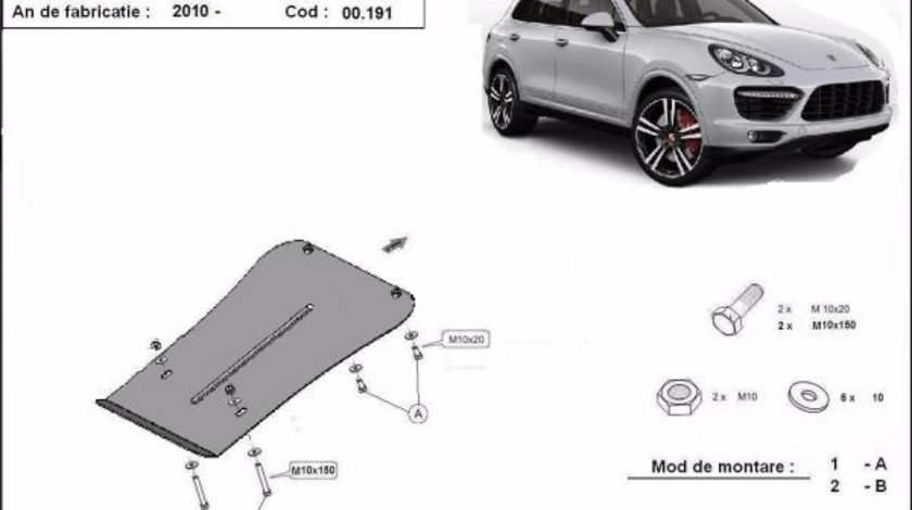 Scut metalic cutie de viteze Porsche Cayenne 2010-2017