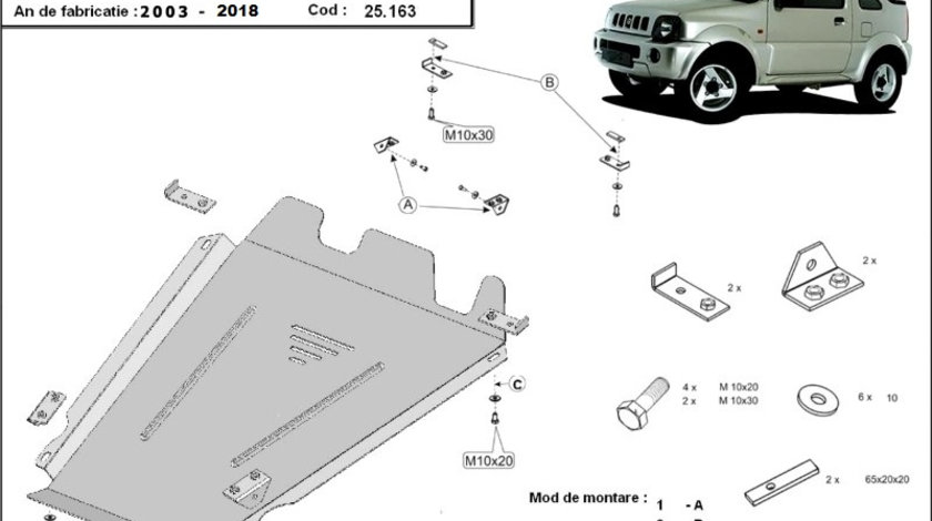 Scut metalic cutie de viteze Suzuki Jimny 1998-2018