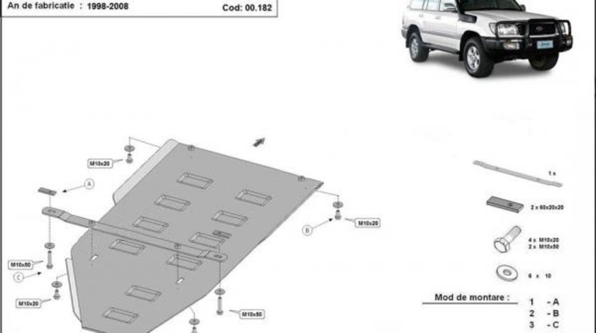 Scut metalic Cutie de Viteze Toyota Land Cruiser J100 1998-2008